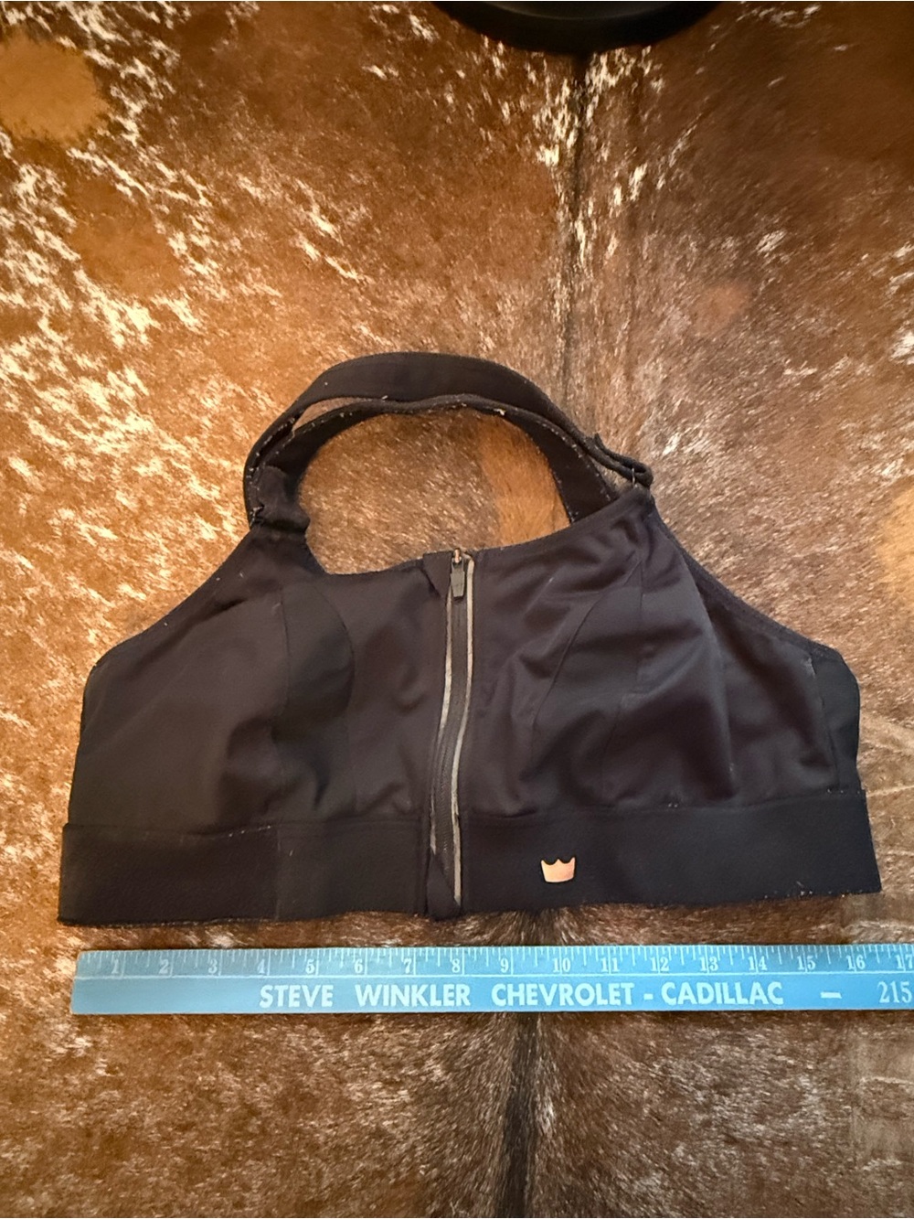 SHEFIT Black Front-Zip High-Support Sports Bra